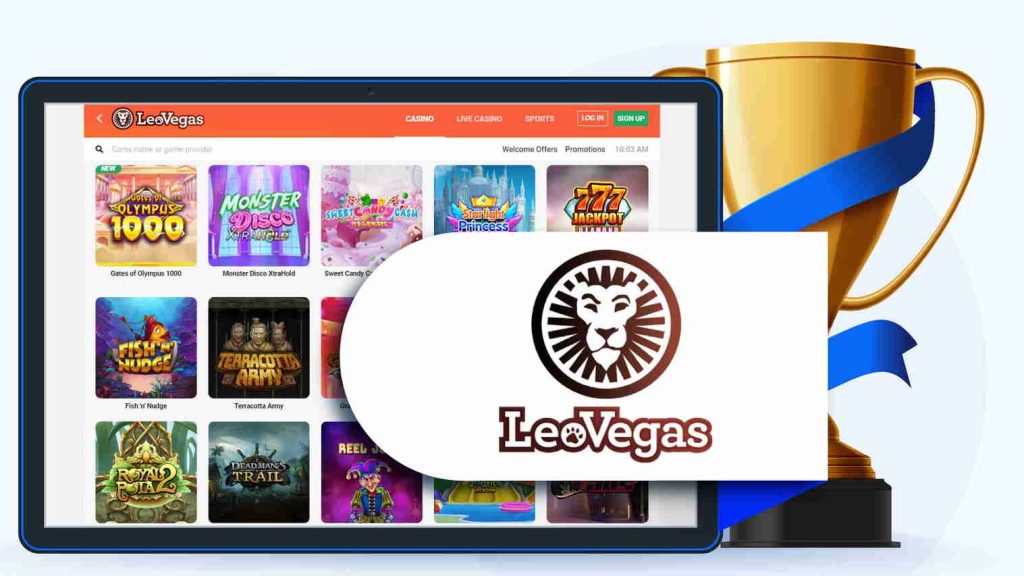 LeoVegas Casino-Pokal-Collage.